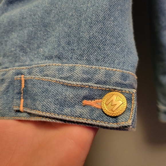 Bob Mackie Wearable Art Vintage Ed Hardy Bejeweled Blue Jean Jacket Large - Picture 6 of 7